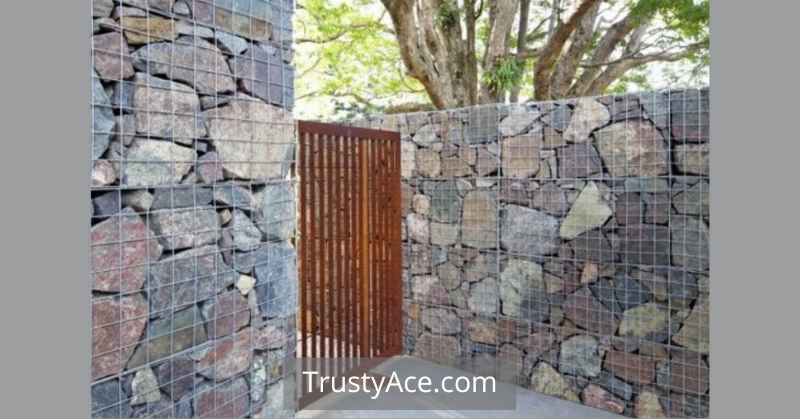 Wood Fence Ideas With Gabion