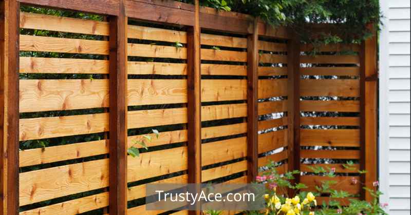 Horizontal Wood Slat Fence Ideas