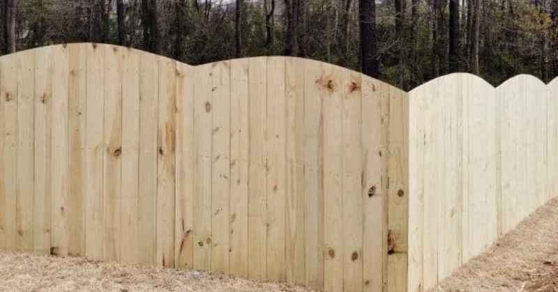 Arched Unstained Wood Fence Ideas