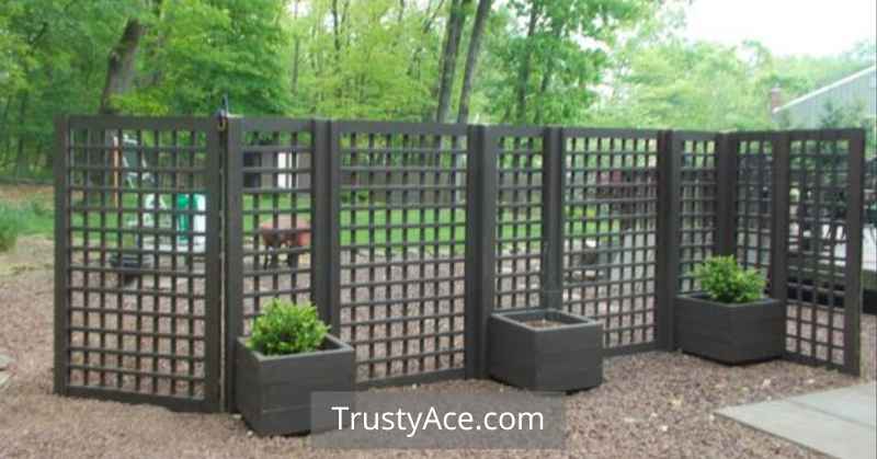 Wood Fence Ideas Square Checkered Lattice