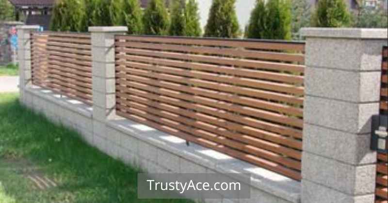 Cinder Block And Wood Fence Ideas