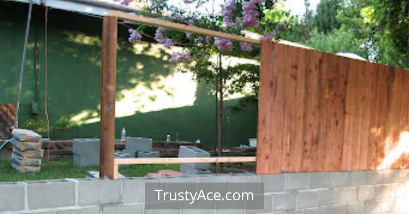 Cinder Block And Wood Fence Ideas