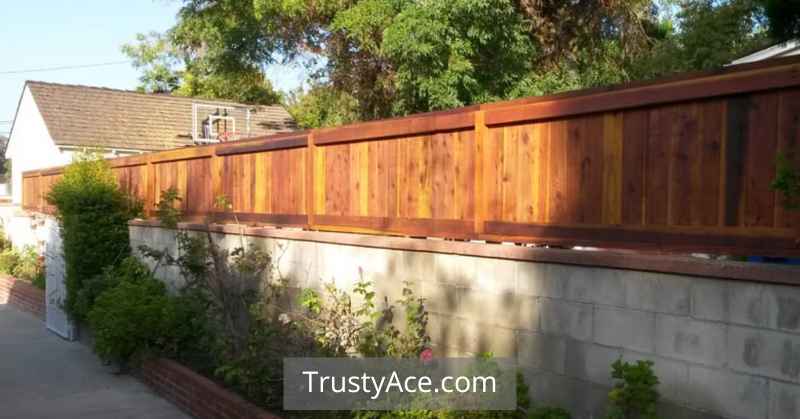 Wood Fence Ideas With Cinder Block