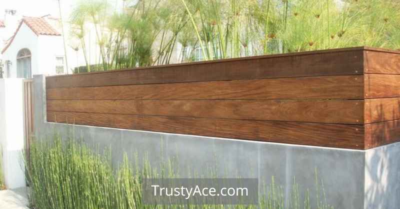 Wood Fence Ideas On Concrete