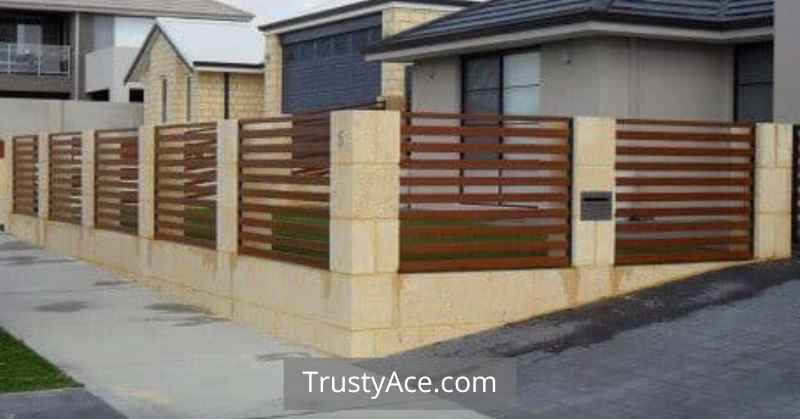 Wood Fence Ideas With Concrete