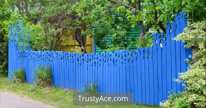 Wood Fence Ideas Painted Blue