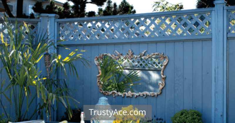 Blue Painted Wood Fence Ideas