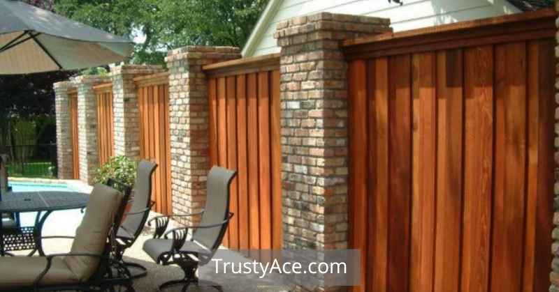 Stone Posts Wood Fence Ideas