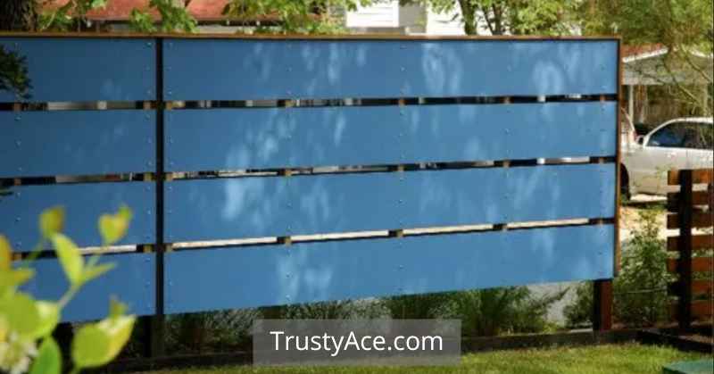 Painted Blue Wood Fence Ideas