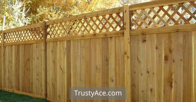 Lattice Top Wood Fence Ideas